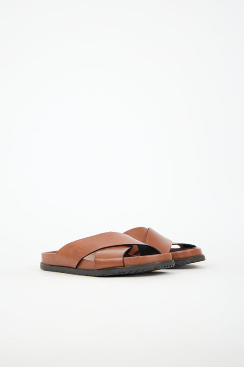 Saint Laurent Leather Jimmy Slide