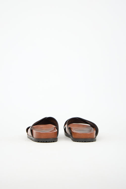 Saint Laurent Leather Jimmy Slide