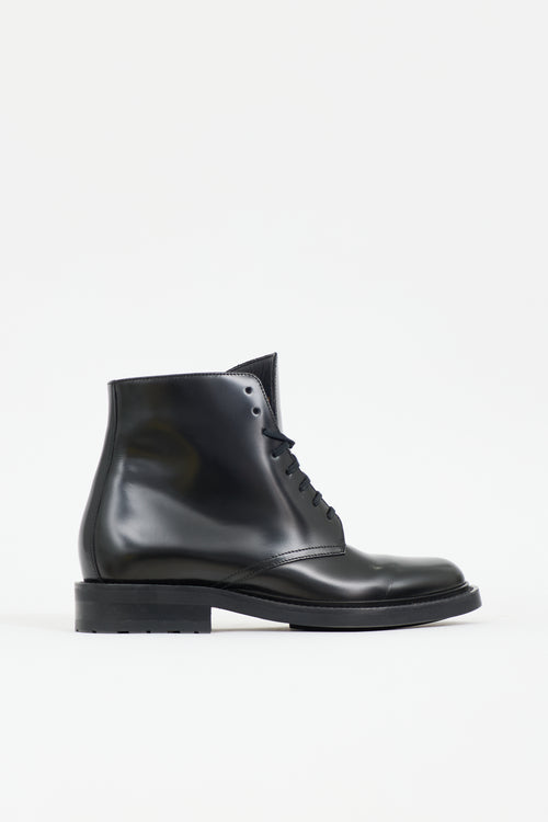 Saint Laurent Leather Army Boot