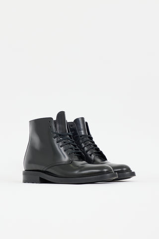 Saint Laurent Leather Army Boot