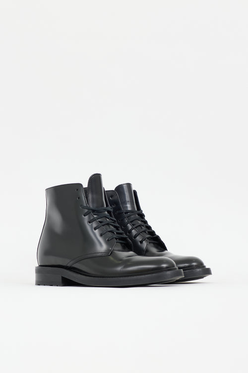 Saint Laurent Leather Army Boot