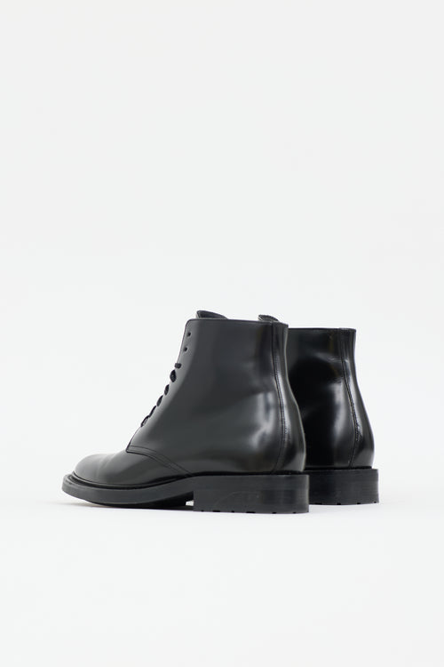 Saint Laurent Leather Army Boot