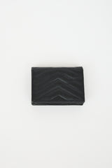 Saint Laurent Leather Cassandre Bi-Fold Wallet