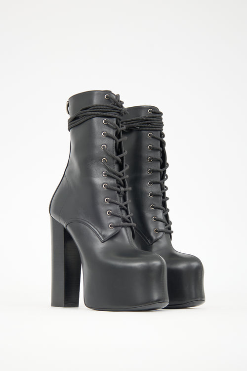 Saint Laurent Leather Mina Platform Boot