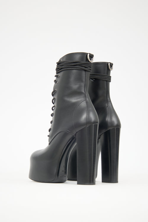 Saint Laurent Leather Mina Platform Boot