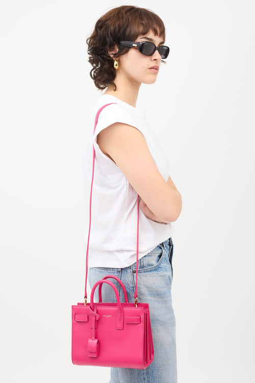 Saint Laurent Leather Nano Sac De Jour Bag