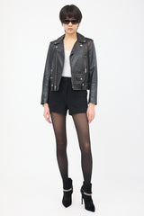 Saint Laurent Leather No Smoking Biker Jacket