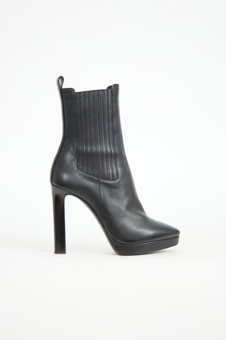 Saint Laurent Leather Platform Hall Boot