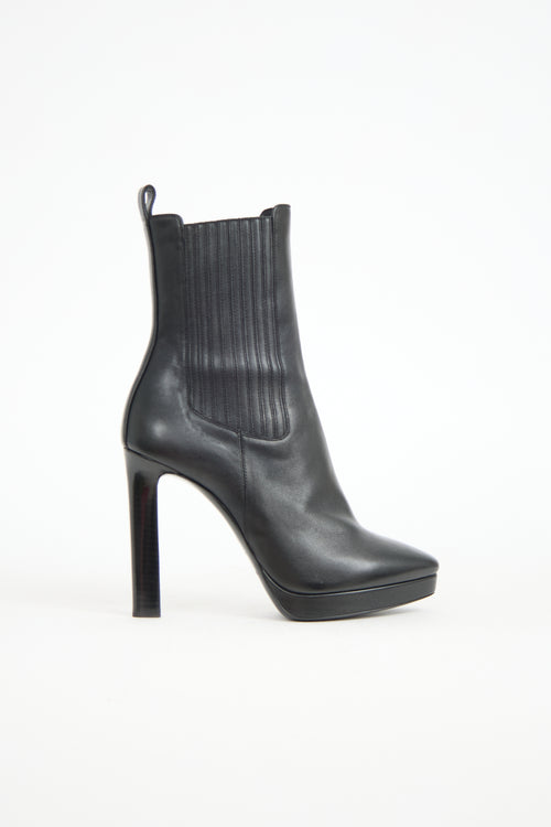 Saint Laurent Leather Platform Hall Boot
