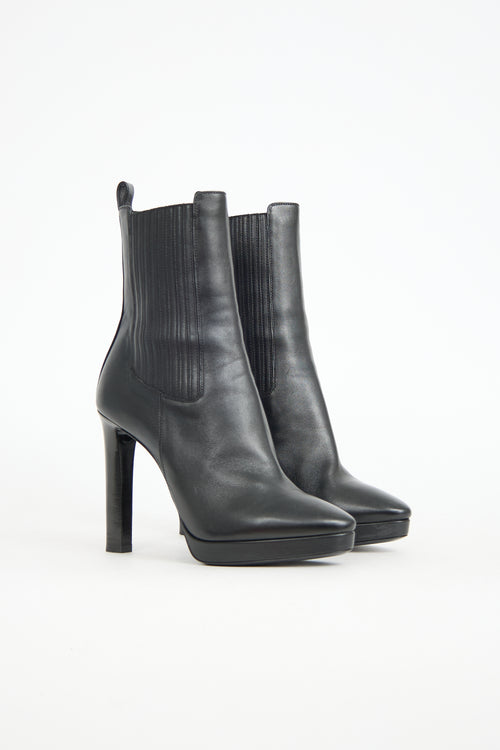 Saint Laurent Leather Platform Hall Boot