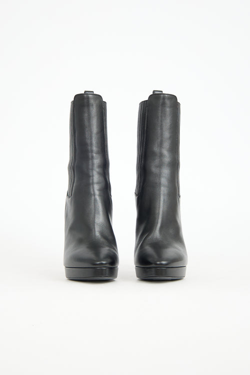 Saint Laurent Leather Platform Hall Boot