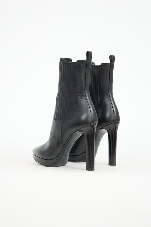 Saint Laurent Leather Platform Hall Boot