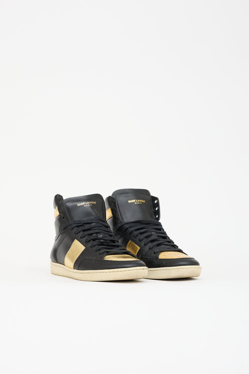 Saint Laurent Leather SL/10H Court Sneaker