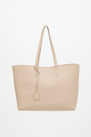 Saint Laurent Leather Shopping Tote Bag