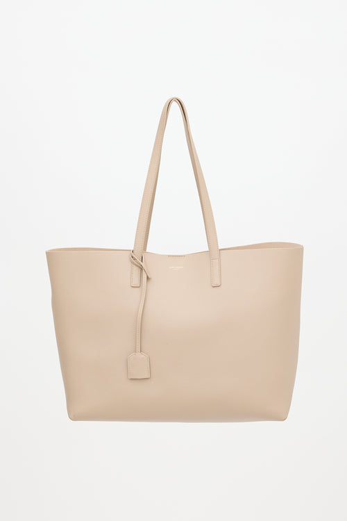 Saint Laurent Leather Shopping Tote Bag
