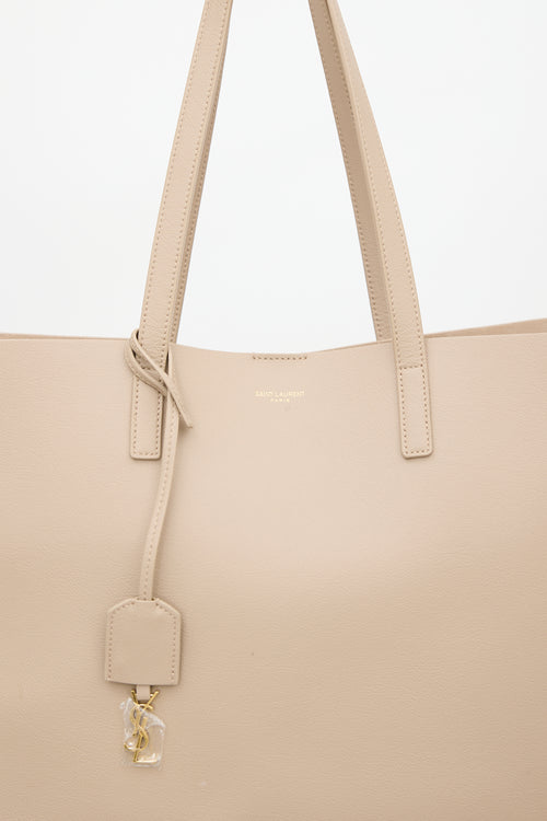 Saint Laurent Leather Shopping Tote Bag