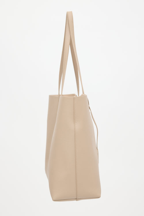Saint Laurent Leather Shopping Tote Bag