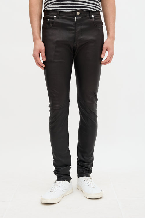 Saint Laurent Leather Skinny Trouser
