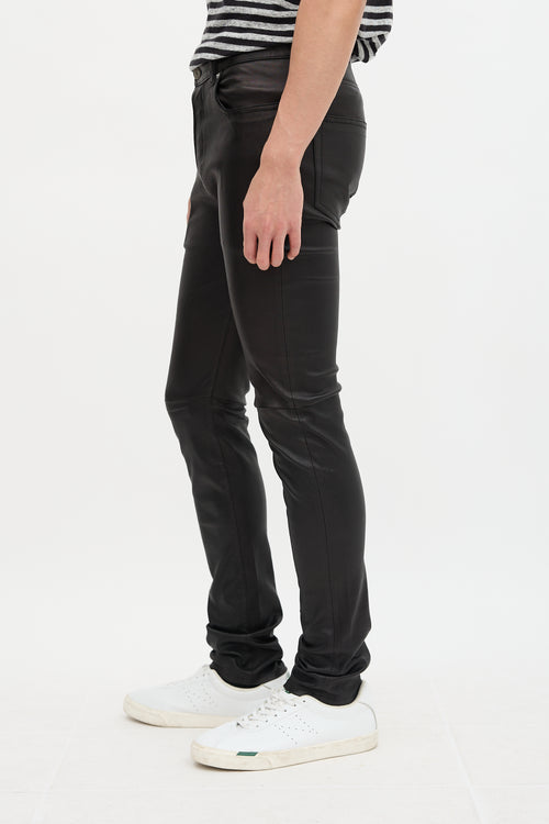 Saint Laurent Leather Skinny Trouser