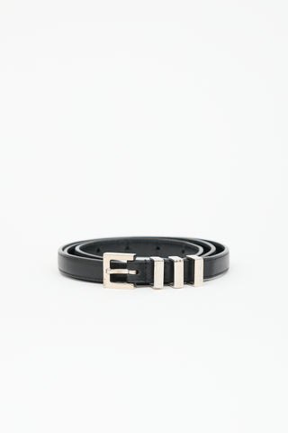 Saint Laurent Leather Slim Belt