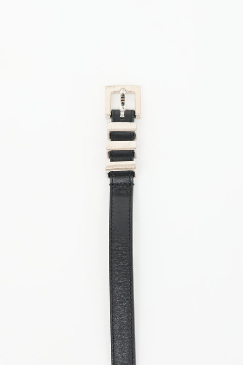 Saint Laurent Leather Slim Belt