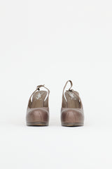 Saint Laurent Leather Slingback Heel