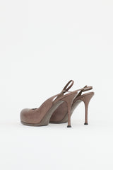 Saint Laurent Leather Slingback Heel