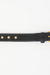Saint Laurent Leather Studded Slim Belt