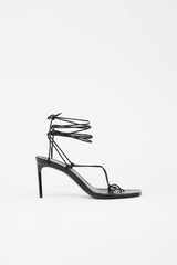 Saint Laurent Leather Tie Sandal