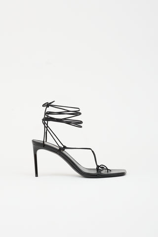 Saint Laurent Leather Tie Sandal