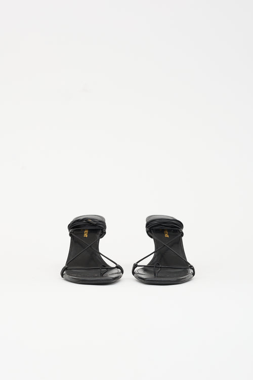Saint Laurent Leather Tie Sandal