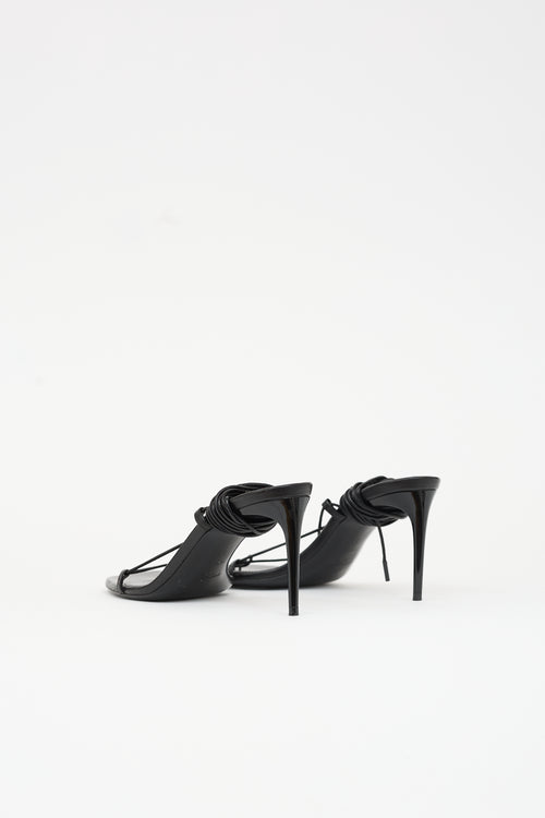 Saint Laurent Leather Tie Sandal