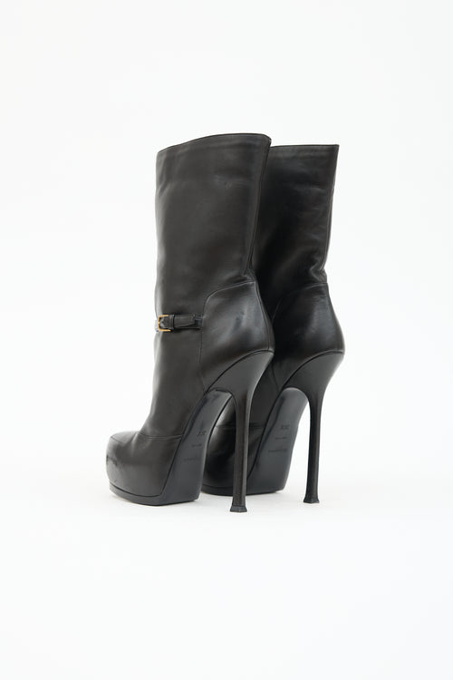 Saint Laurent Leather Tribtoo Platform Boot