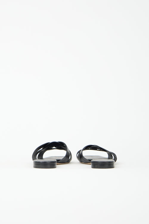 Saint Laurent Leather Tribute Slide