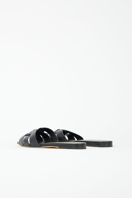 Saint Laurent Leather Tribute Slide
