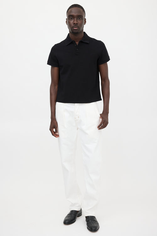 Saint Laurent Logo Polo Shirt