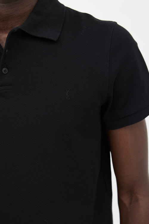 Saint Laurent Logo Polo Shirt