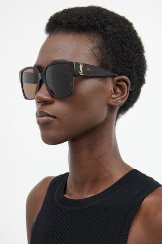 Saint Laurent Brown SLM9N003 Square Sunglasses