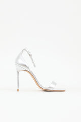 Saint Laurent Metallic Leather Amber Sandal