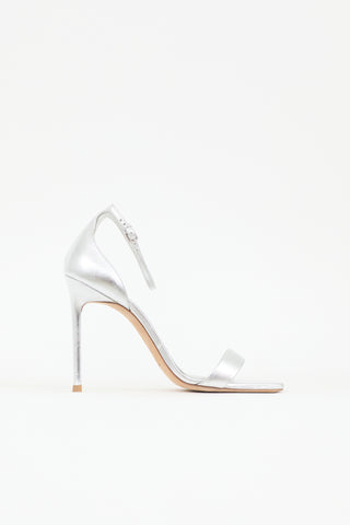 Saint Laurent Metallic Leather Amber Sandal