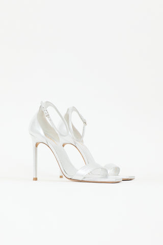 Saint Laurent Metallic Leather Amber Sandal