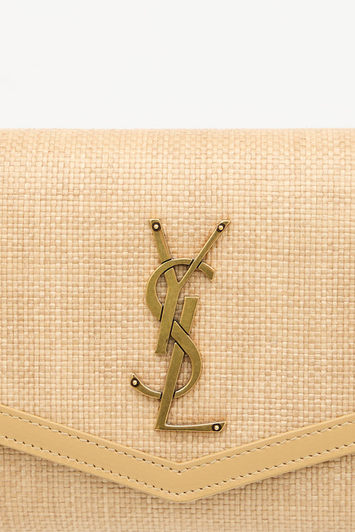 Saint Laurent Micro Raffia Uptown Pouch