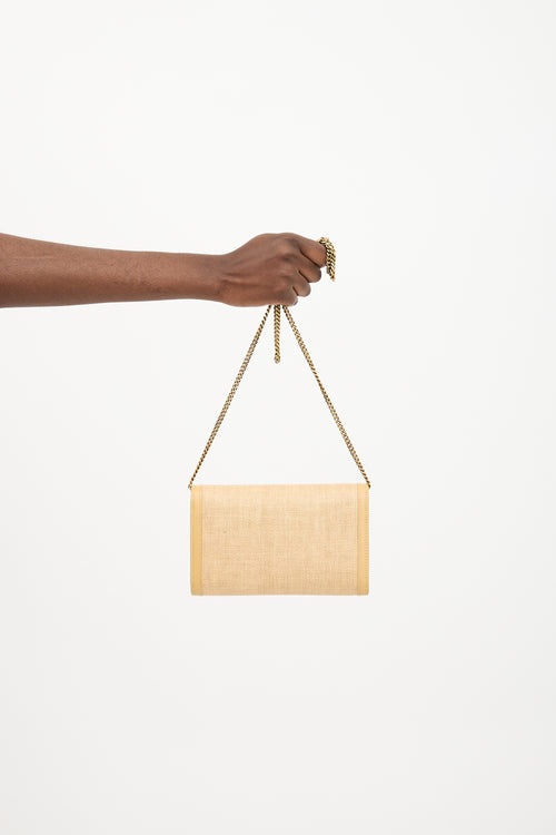 Saint Laurent Micro Raffia Uptown Pouch