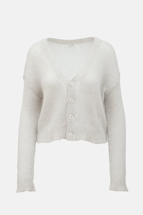 Saint Laurent Mohair Cropped Cardigan