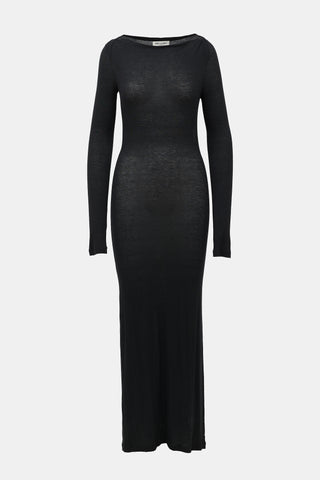 Saint Laurent Open Back Maxi Dress