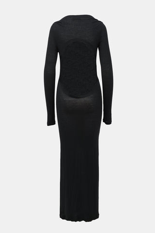 Saint Laurent Open Back Maxi Dress