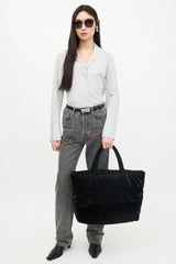 Saint Laurent Padded Nylon Maxi Tote Bag