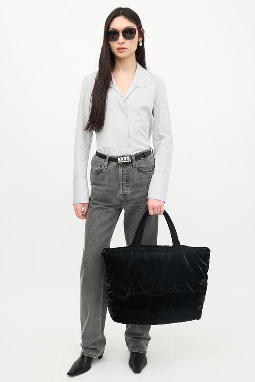 Saint Laurent Padded Nylon Maxi Tote Bag