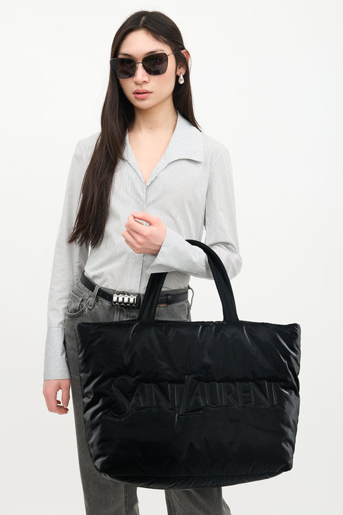 Saint Laurent Padded Nylon Maxi Tote Bag