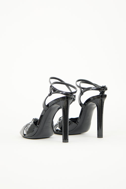 Saint Laurent Patent Amy Bow Heel